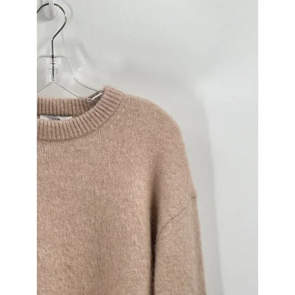 & Other Stories Tan Crew Neck Mohair Sweater Sz Small - Picture 2 of 6